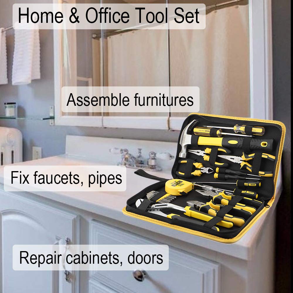 Dowell 24-piece tool set pliers and cutters for gripping and trimming tasks.