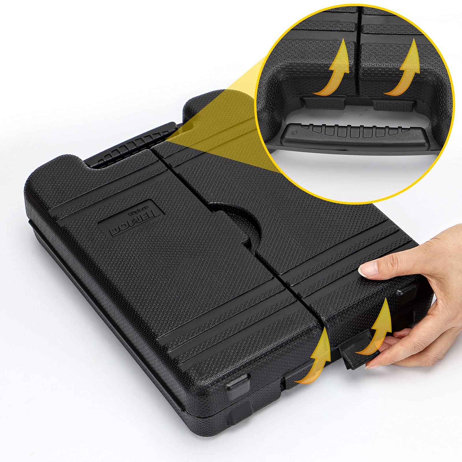 DOWELL rugged case compartments secure tools during transport.