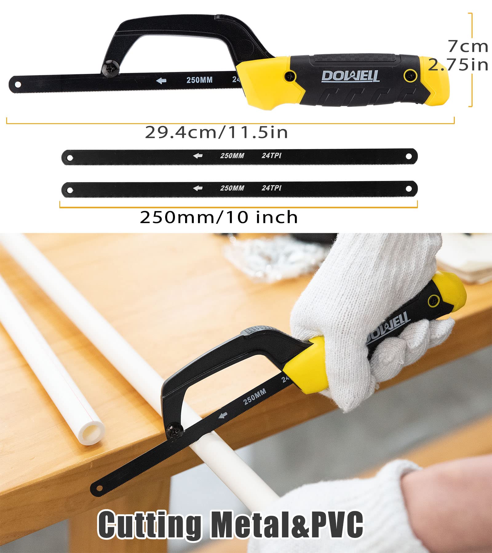 DOWELL hacksaw frame 6inch mini for precise detail work