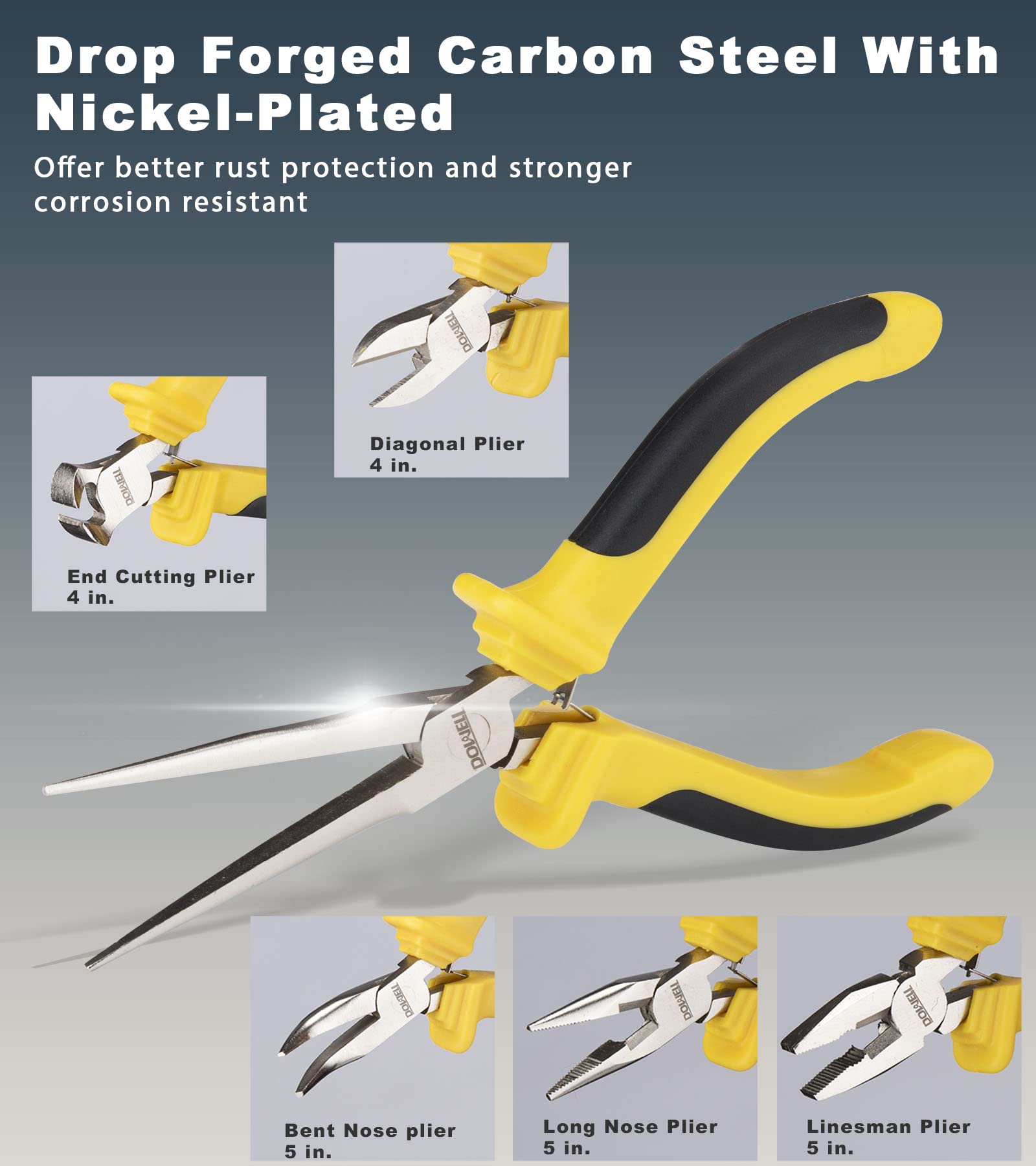 DOWELL mini diagonal pliers ideal for precise cuts on small components