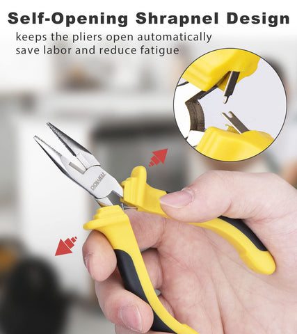 DOWELL mini end cutting pliers cleanly snip small wires and leads