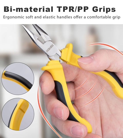 DOWELL mini long nose pliers reach tight spaces with control