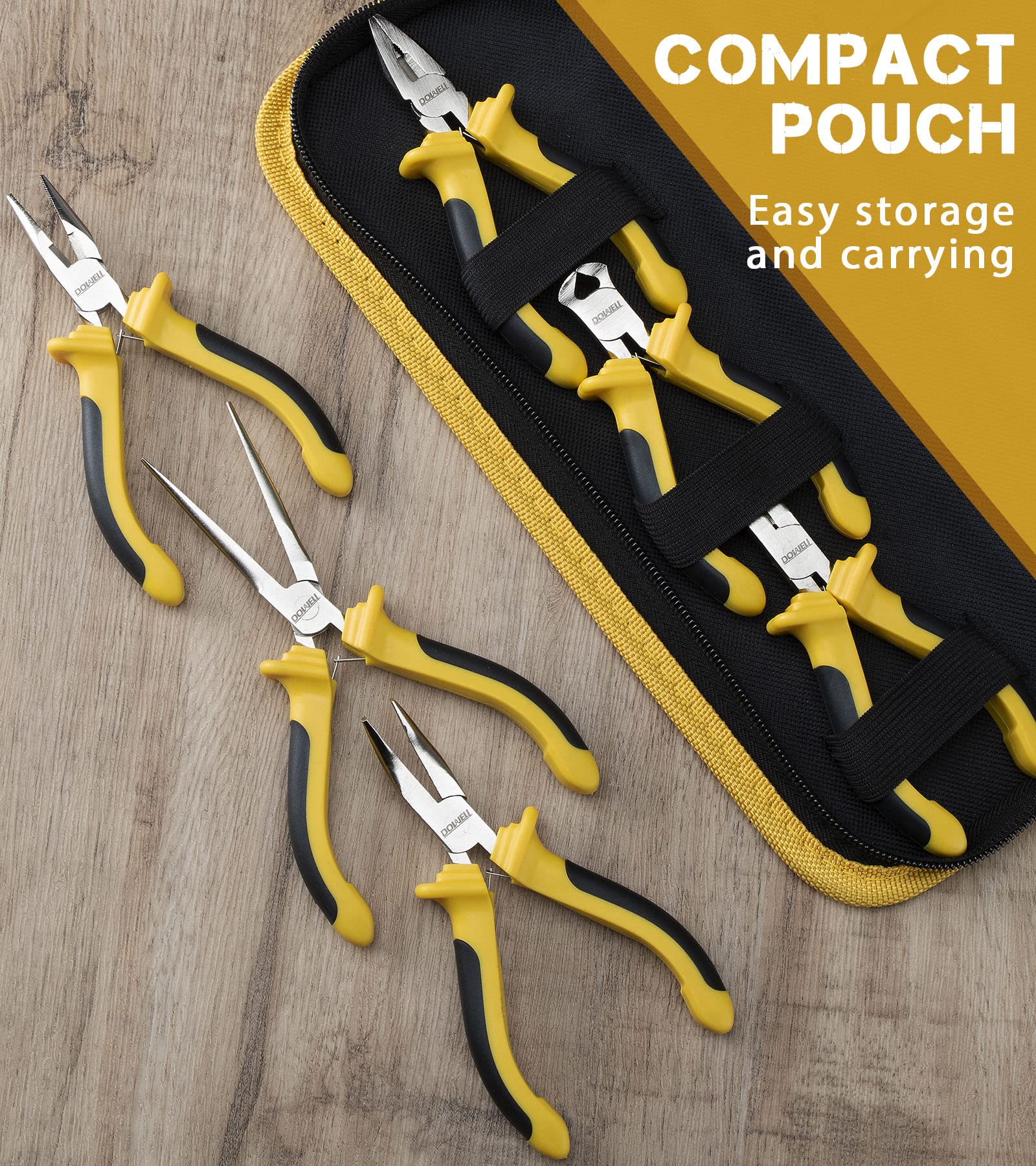 DOWELL mini needle nose pliers handling delicate components