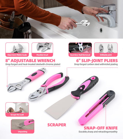 DOWELL pink pliers for gripping and bending small hardware