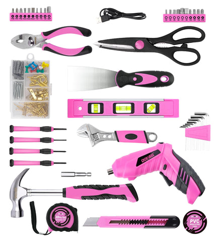 DOWELL pink storage case keeps tools organized and portable