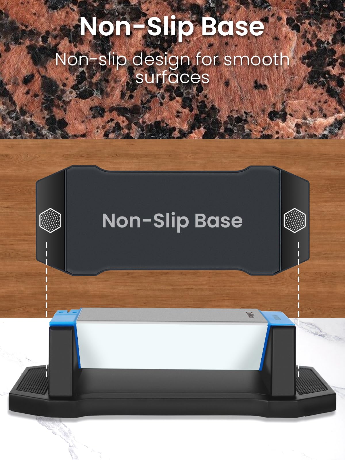 Dowox 8000 ceramic grit provides fine polishing for sharpness.