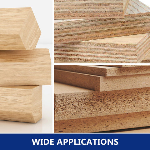 DOWOX dado set shown on a table saw for versatile compatibility.