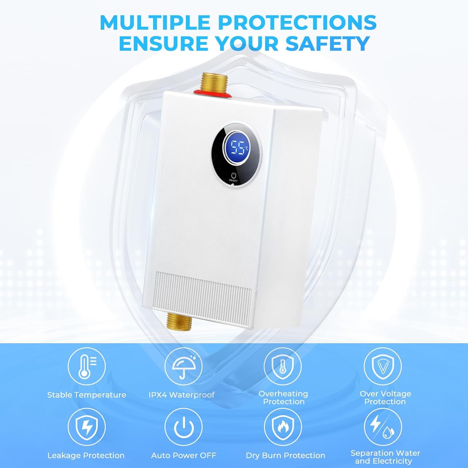 DOYXC portable water heater ideal for RVs and camping.
