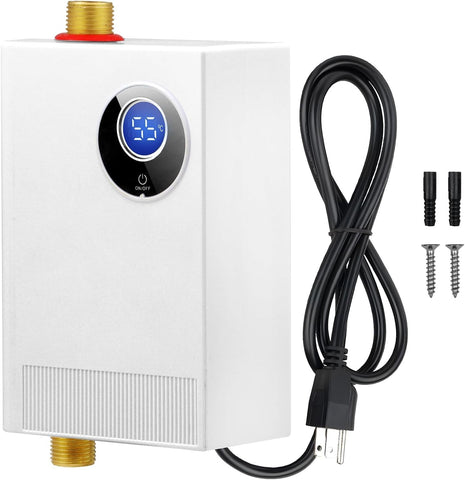 DOYXC tankless water heater under sink with compact design ensures instant hot water.