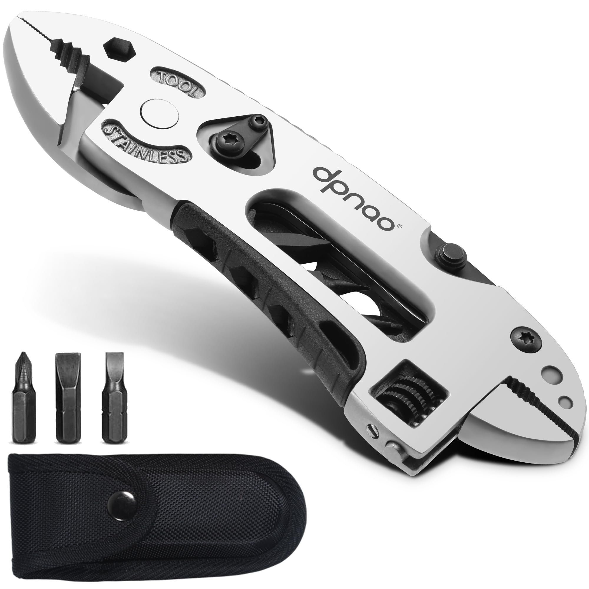 The dpnao multitool wrench folded for compact pocket carry.