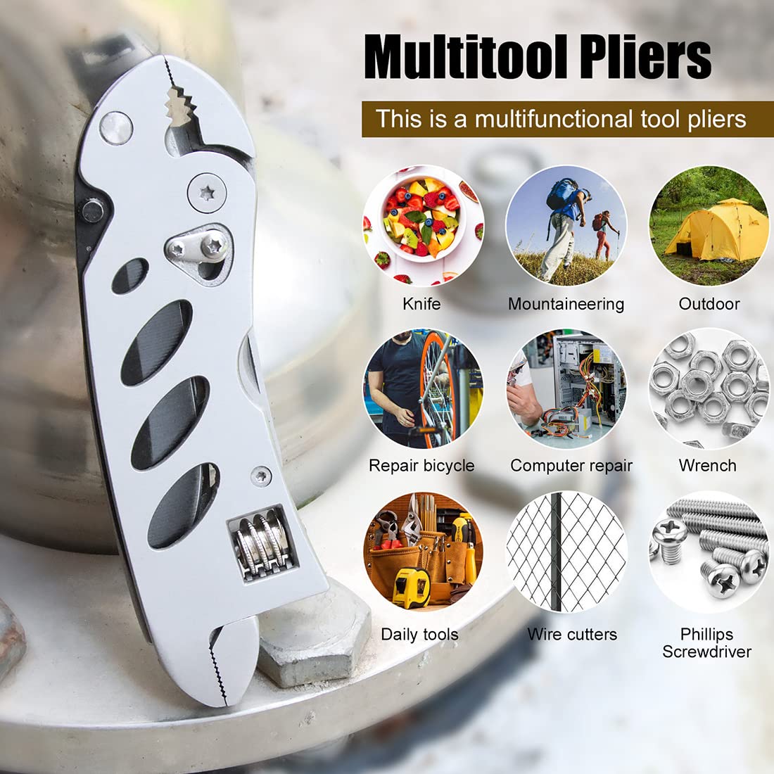 dpnao multitool wrench portable compact kit ready for road trips and DIY projects.