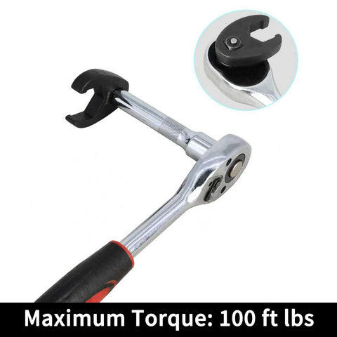 Includes 21 pieces to cover common flare nut sizes across two drive types.
