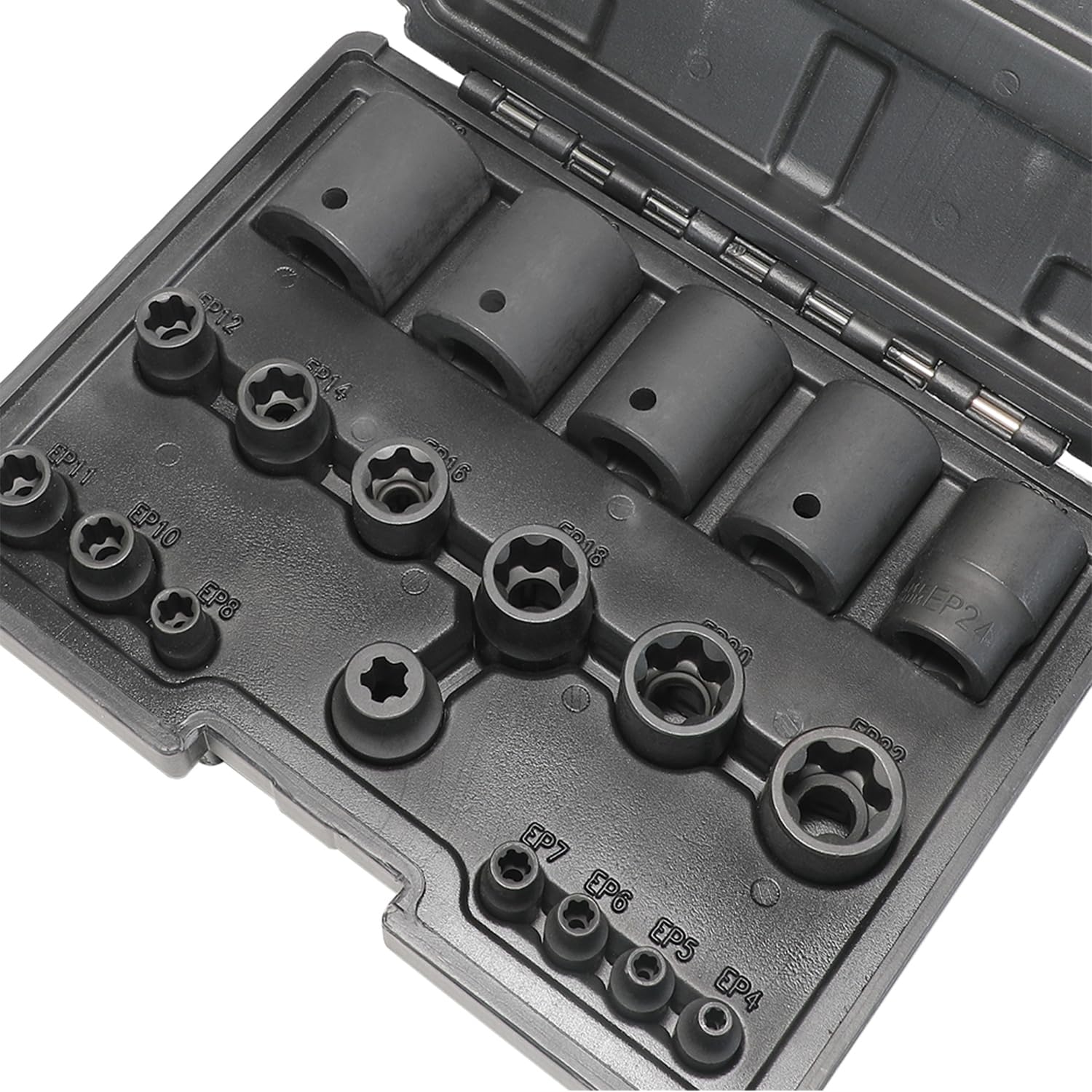 DPTOOL external Torx Plus socket set in front view for heavy-duty work