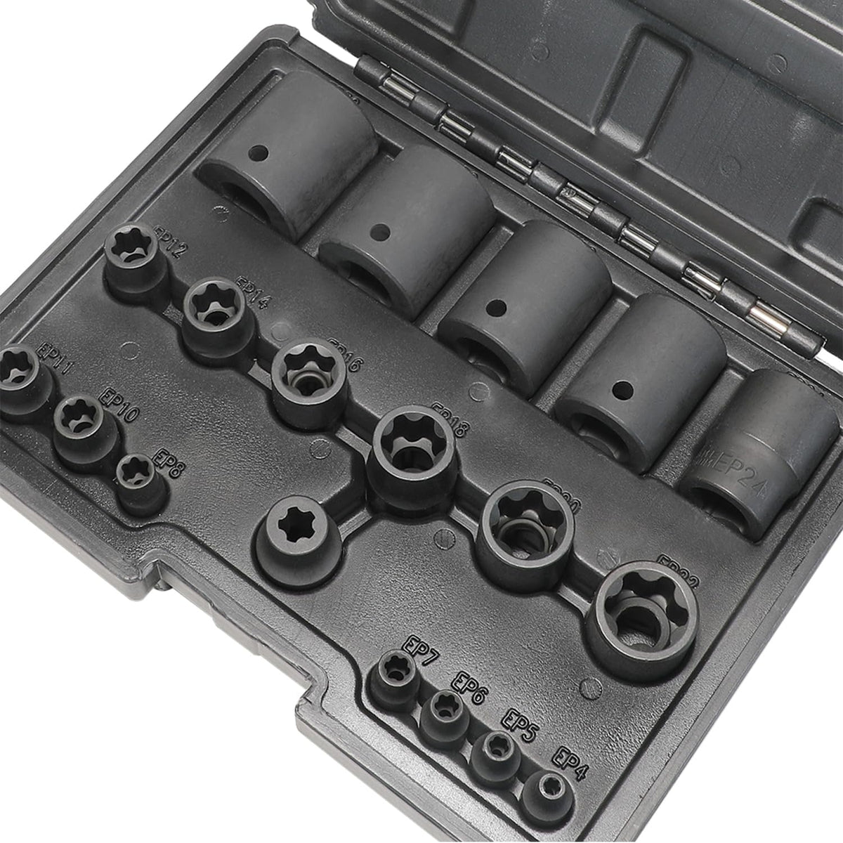 DPTOOL external Torx Plus socket set in front view for heavy-duty work