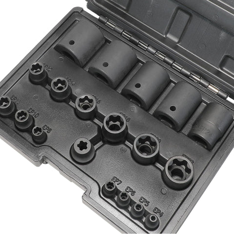 DPTOOL external Torx Plus socket set in front view for heavy-duty work
