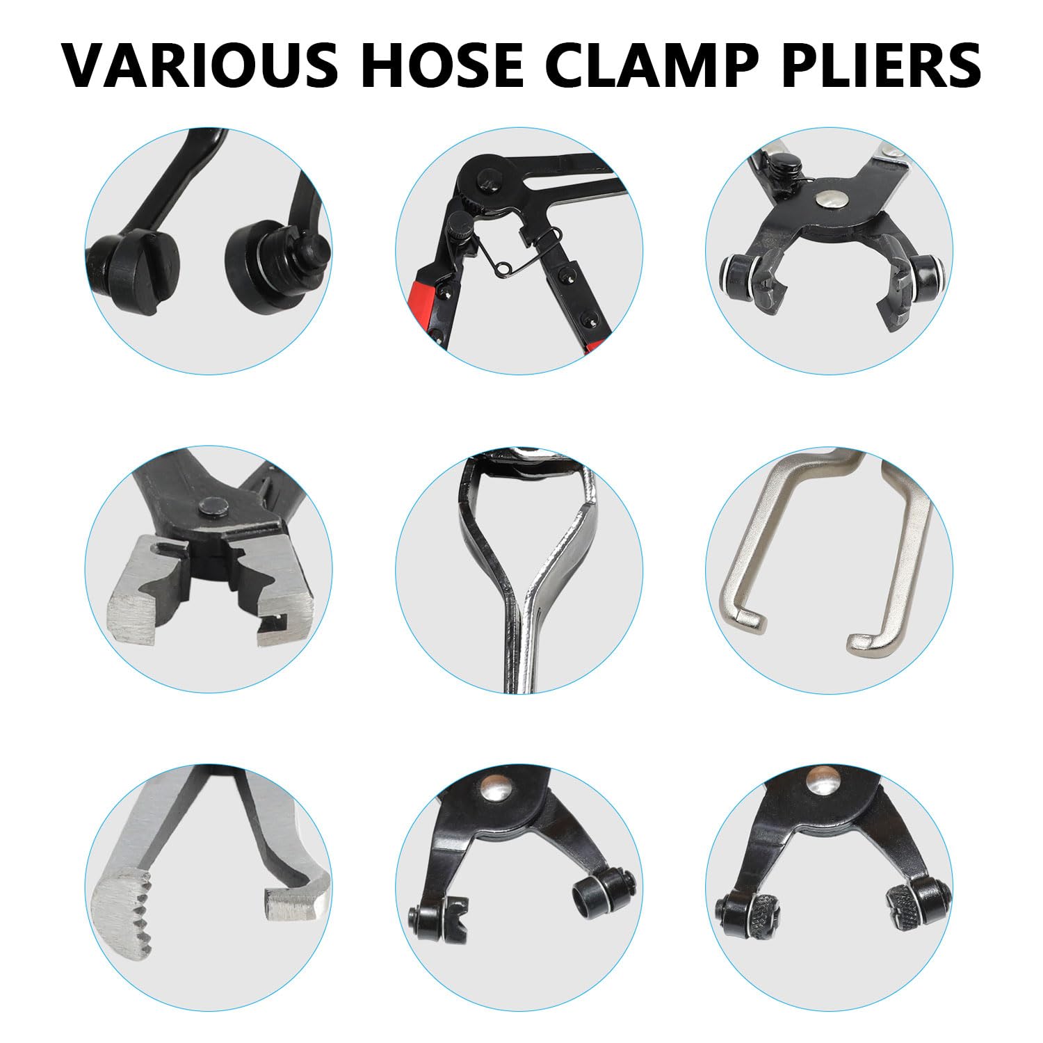 DPTOOL flat-band pliers ease hose clamp replacement in confined spaces.