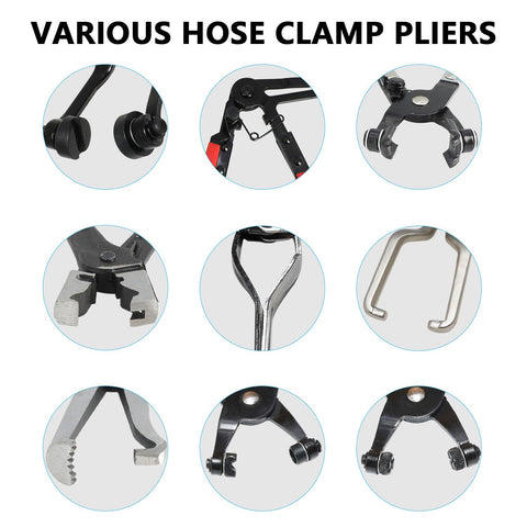 DPTOOL flat-band pliers ease hose clamp replacement in confined spaces.