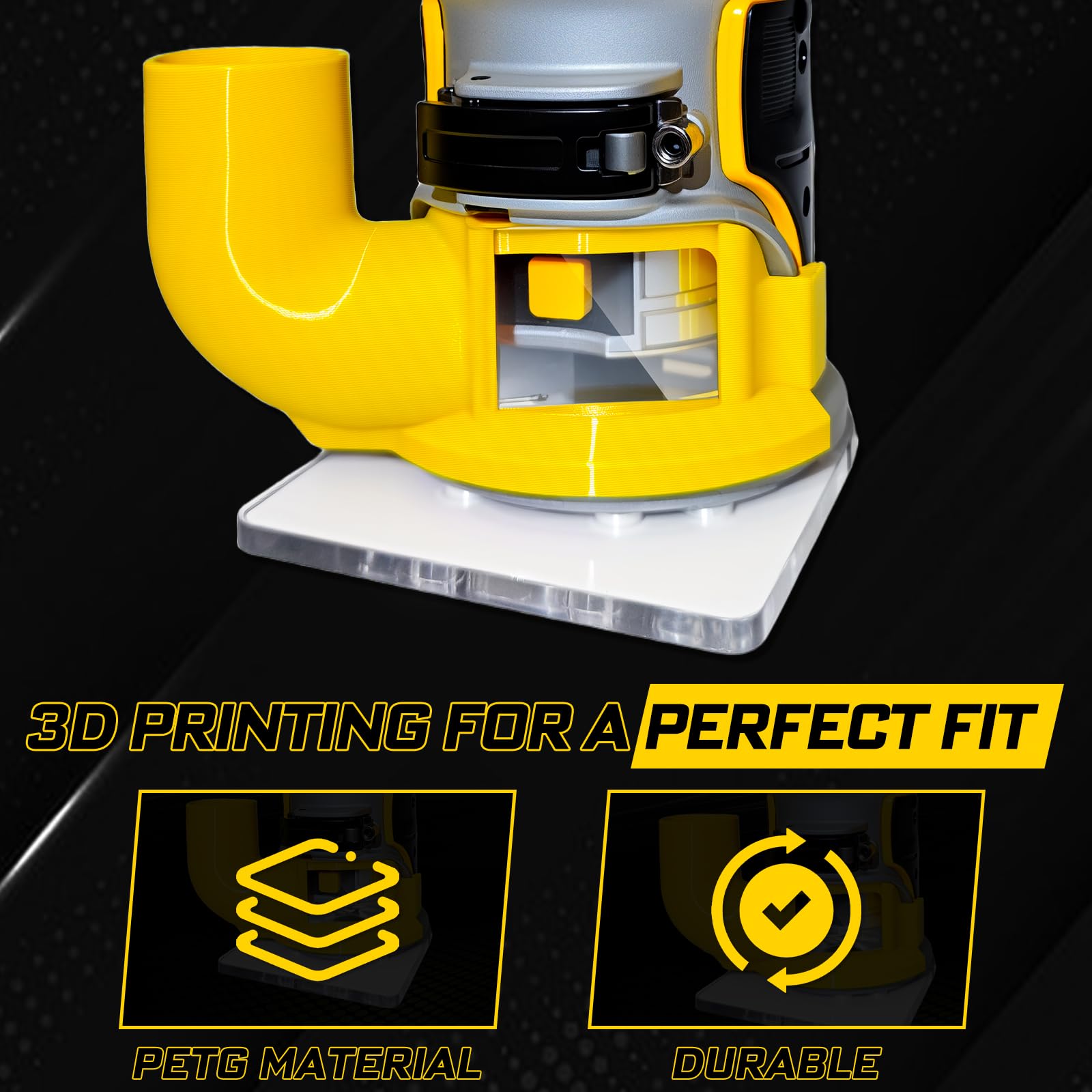 DPVPER PETG durable 3D printed body resists heat for professional use.