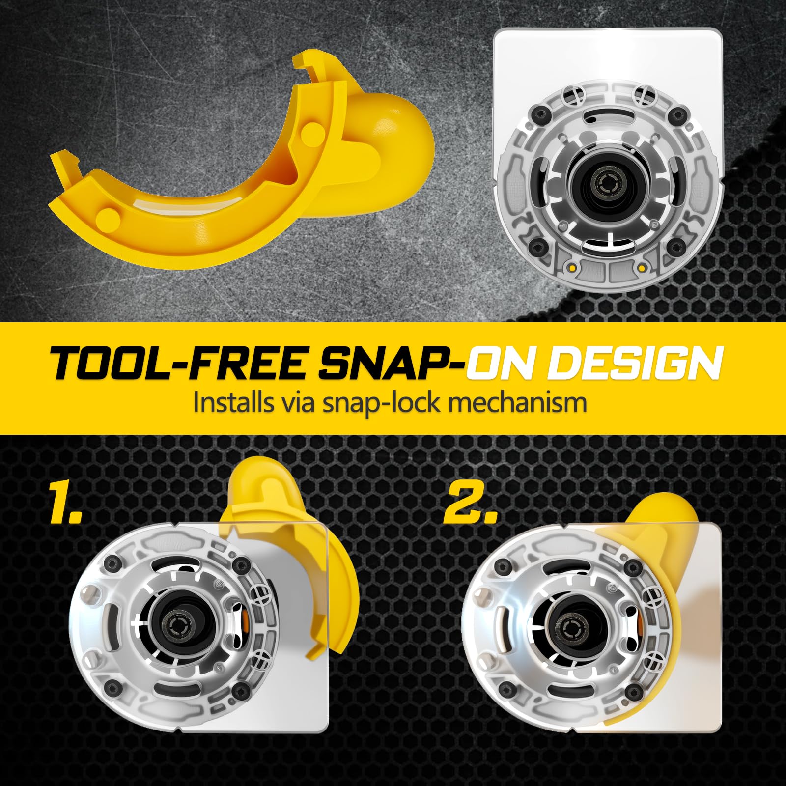 DPVPER tool-free snap-on design enables quick, screw-free attachment.