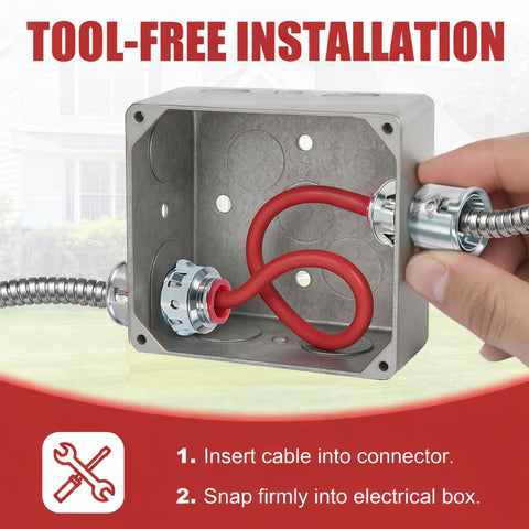 Dpwrrot 1/2 inch knockout compatibility enables secure, tidy cable entry.