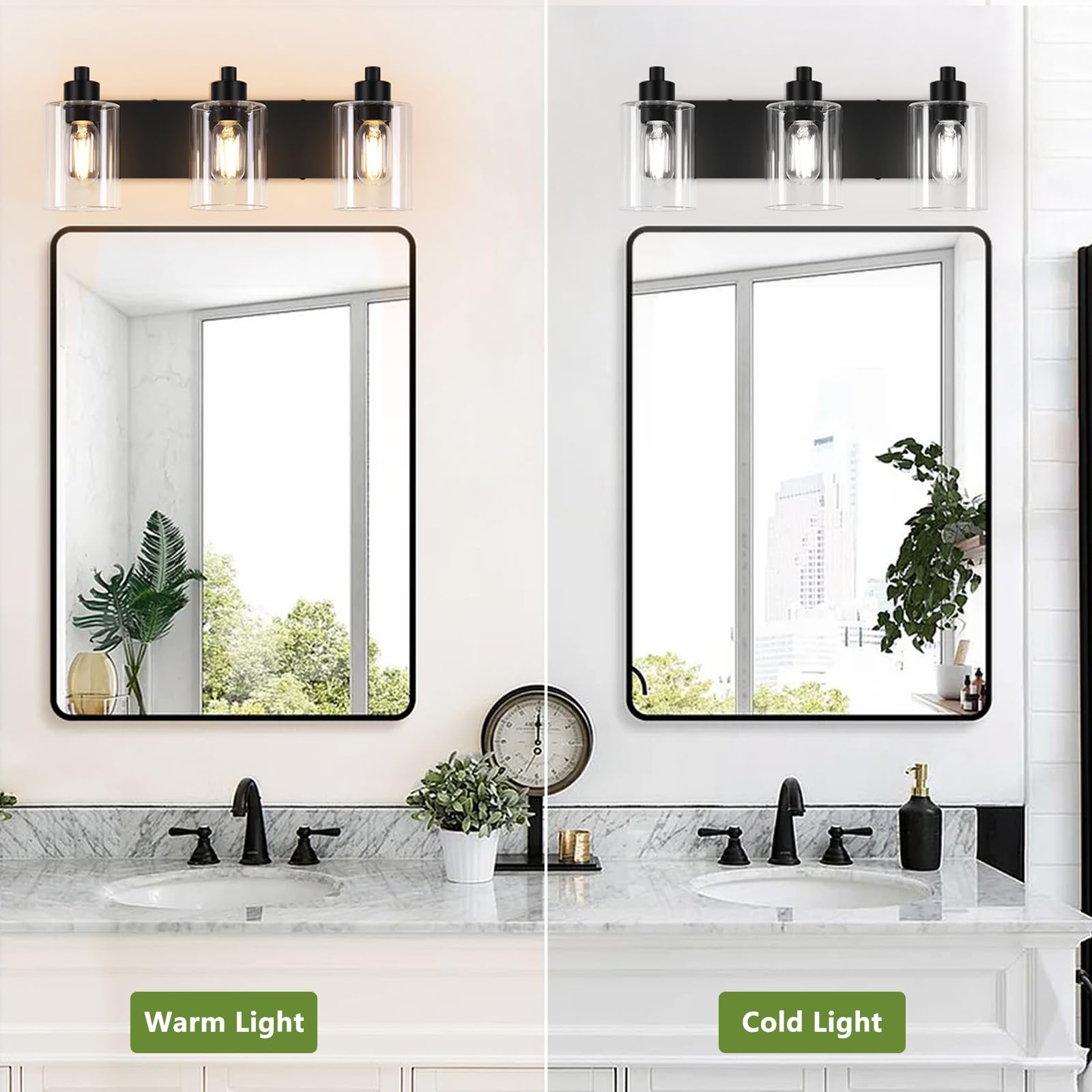 Dpyrrhic bathroom light with E26 base supports diverse bulbs