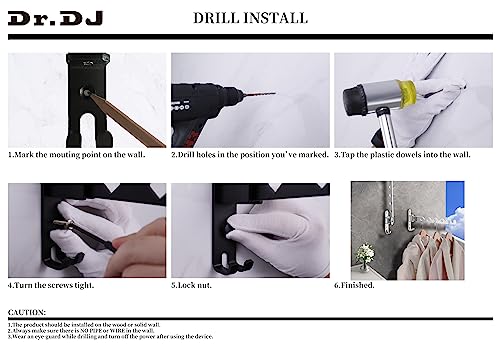 Dr.DJ wall hanger accommodates up to ten garments.