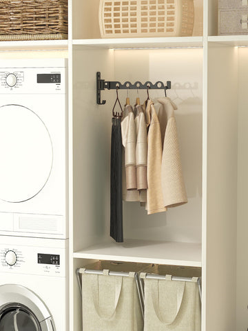 Dr.DJ two-rack set expands garment storage instantly.