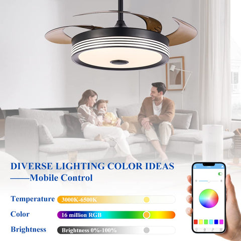 Dr.Light ceiling fan with built-in Bluetooth speaker for ambient sound