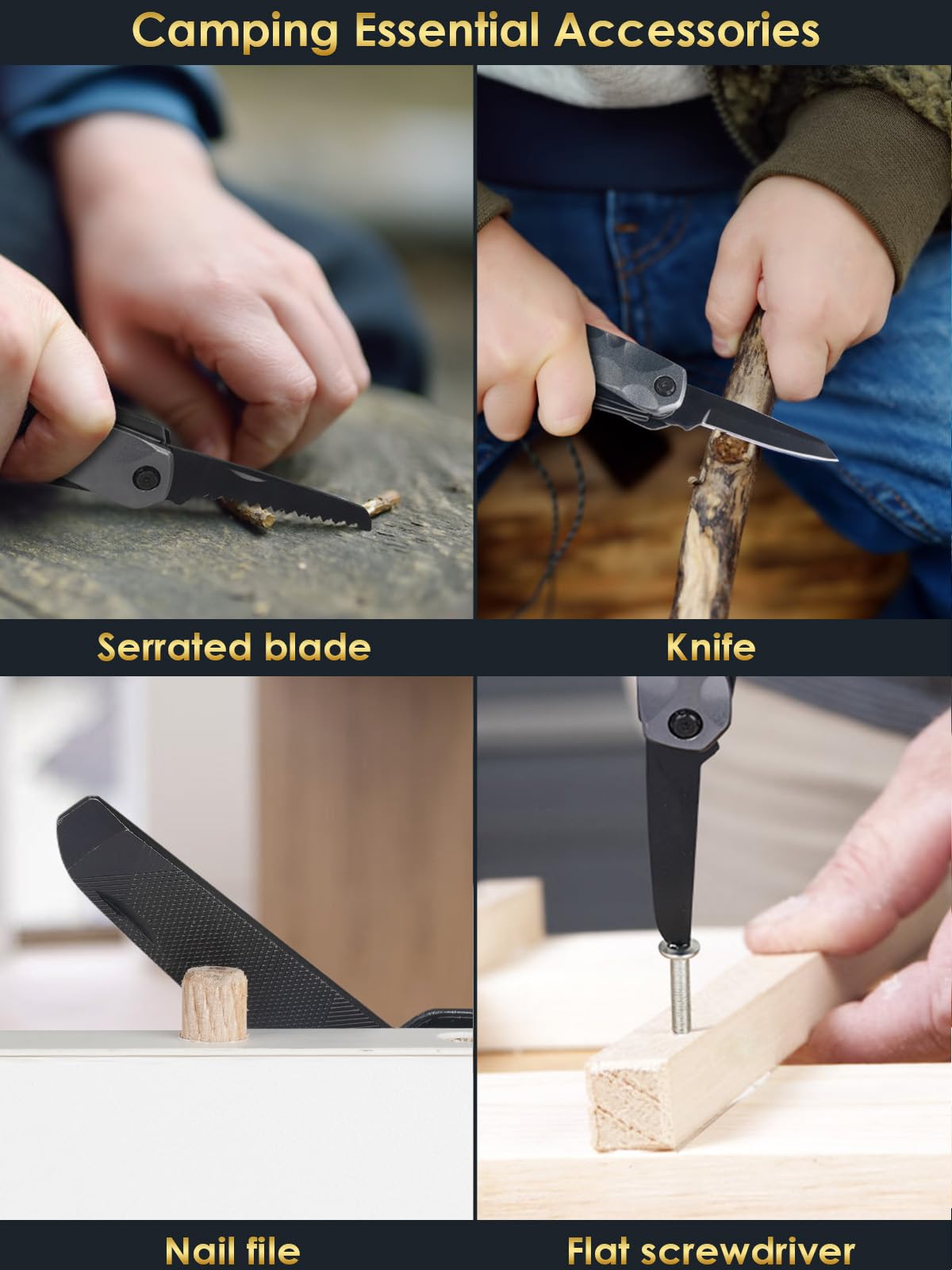 DR.LILIANG multitool hammer made of 2CR13 stainless steel for durability.