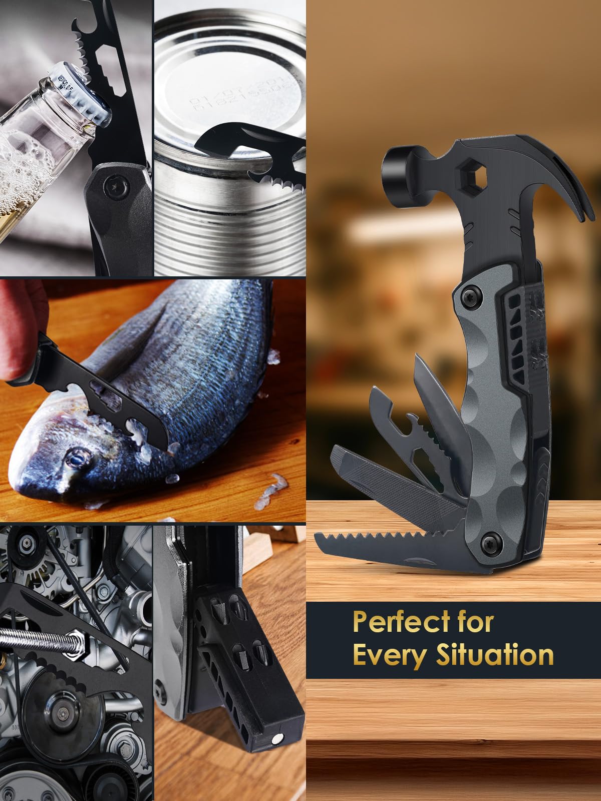 DR.LILIANG multitool hammer on a camping adventure shows versatility.