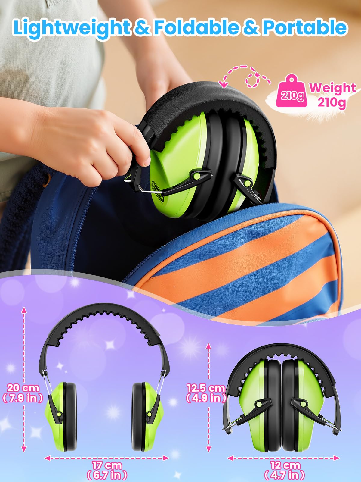 Two-pack Dr.meter Kids Ear Muffs for home and travel