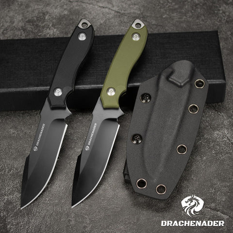 Drachenader ergonomic G10 handle offers a confident grip in challenging conditions.