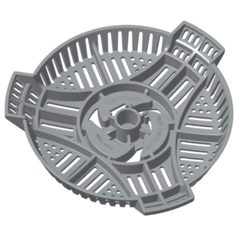 Fits round drains up to 8.5 inches and square to 6 inches.