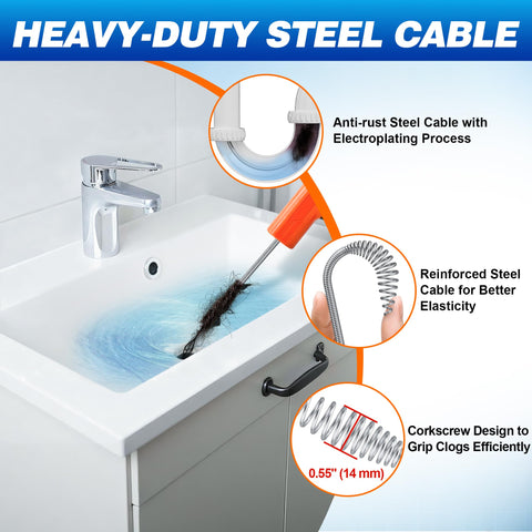 Drainsoon kitchen sink clog remover for grease and buildup
