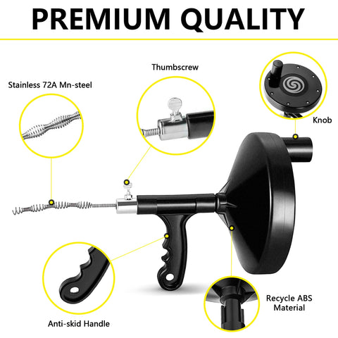 Drainsoon flexible steel cable reaches deep clogs with precision.