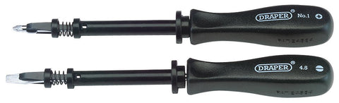 Draper Expert 2-Piece flathead and PZ screwdrivers with ergonomic handle for precise work