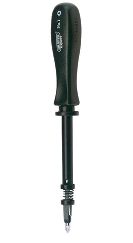 Draper Expert flathead screwdriver close-up showing durable satin-chrome blade for longevity