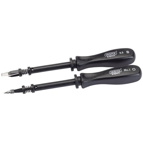 Draper Expert satin-chrome blades conveying strength and corrosion resistance