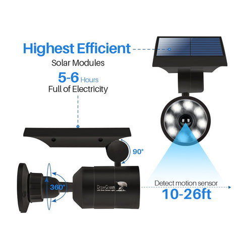 DrawGreen PIR motion sensor detects activity up to 26 feet for perimeter safety