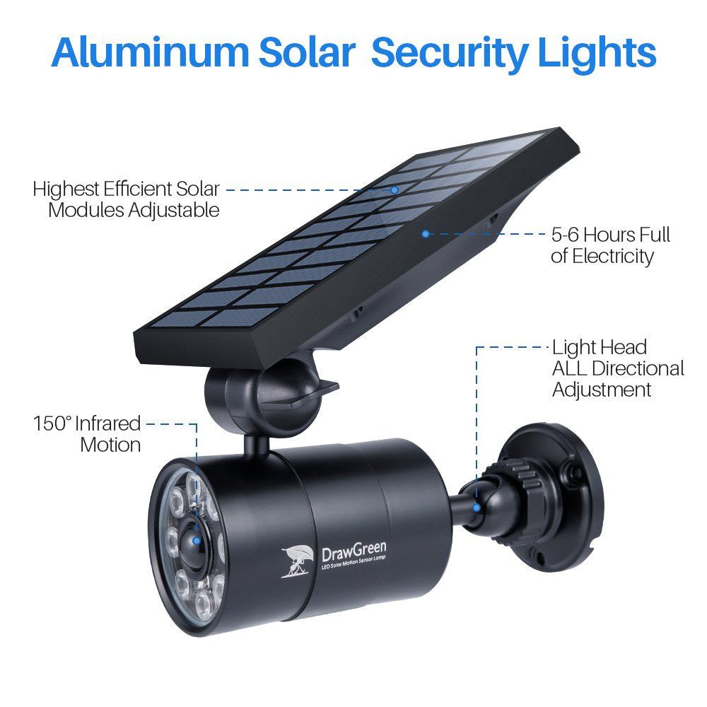 DrawGreen solar light with aluminum shell for durable outdoor use