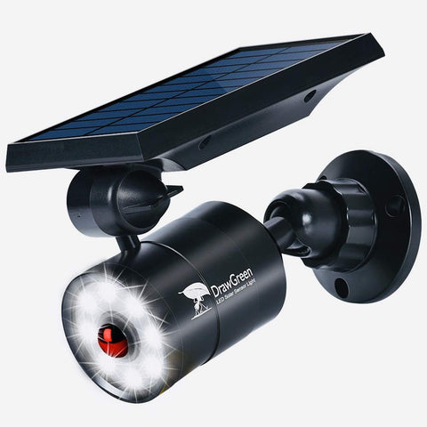 DrawGreen solar motion lights outdoors with 1400lm spotlight for enhanced security