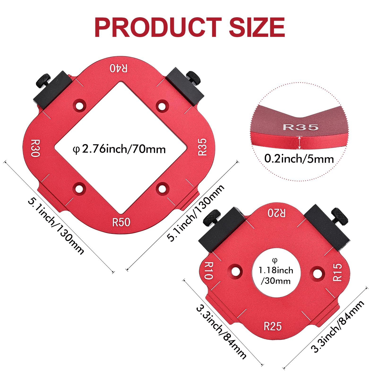 DRAXZOR 4 adjustable edge stops for repeatable corner profiles