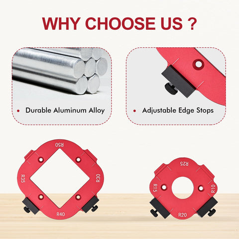 DRAXZOR 8-arc sizes R10-R50 enable versatile corner rounding