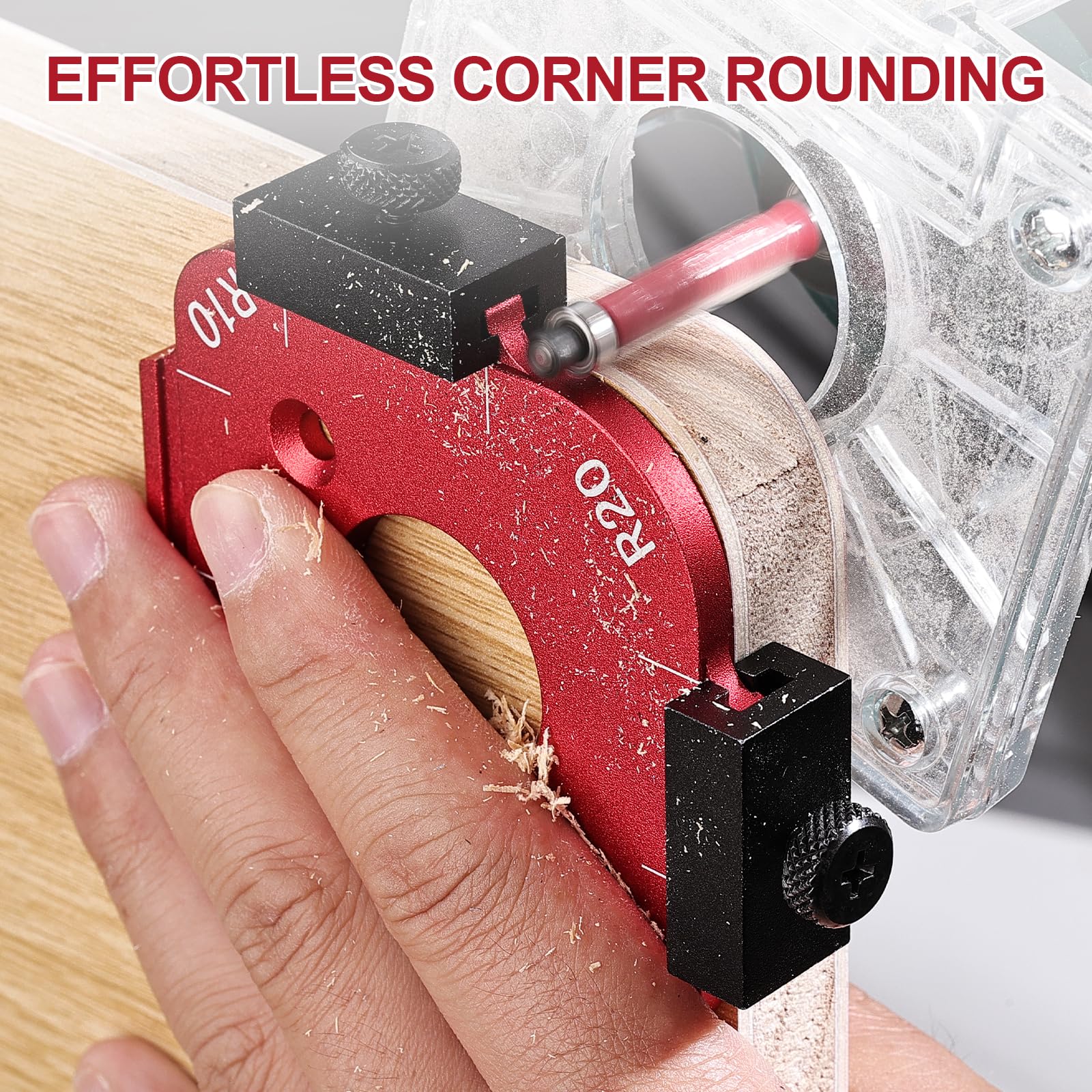 DRAXZOR easy-to-use clamps and guide let you route corners confidently