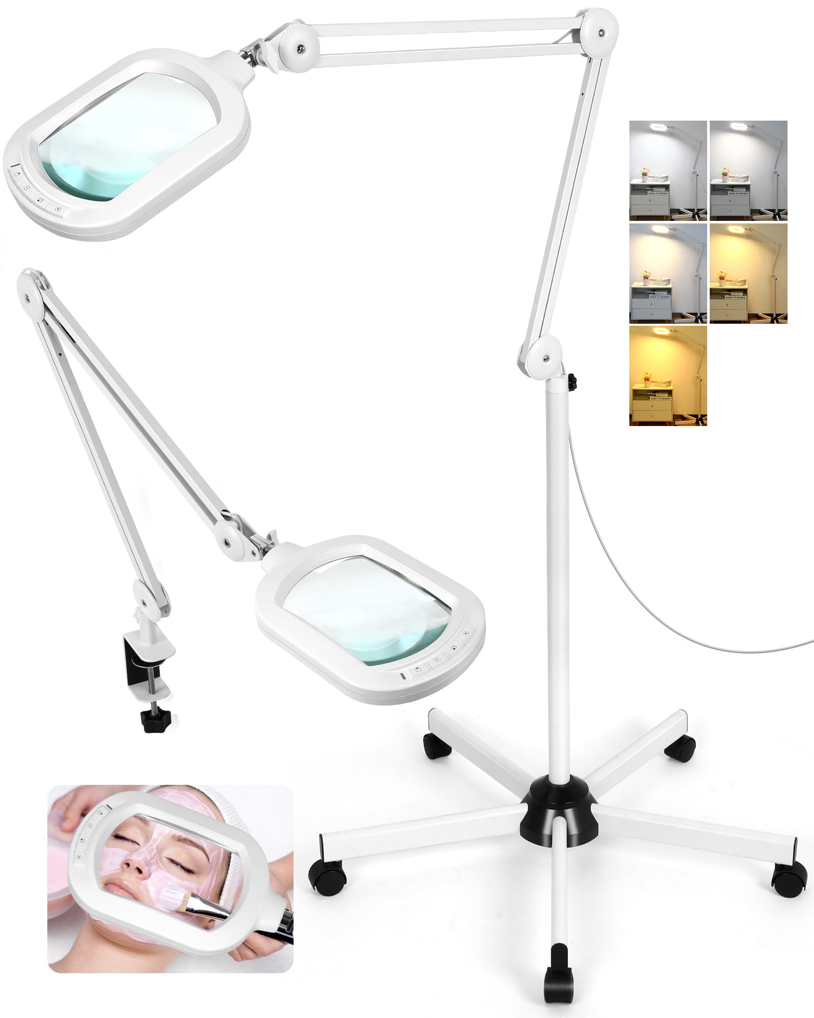 Drdefi 10x magnifying glass with light and stand offers clear magnification for detailed reading.