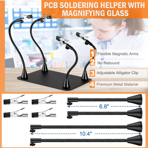 Drdefi PCB Board Holder stabilizes circuits for precise soldering.
