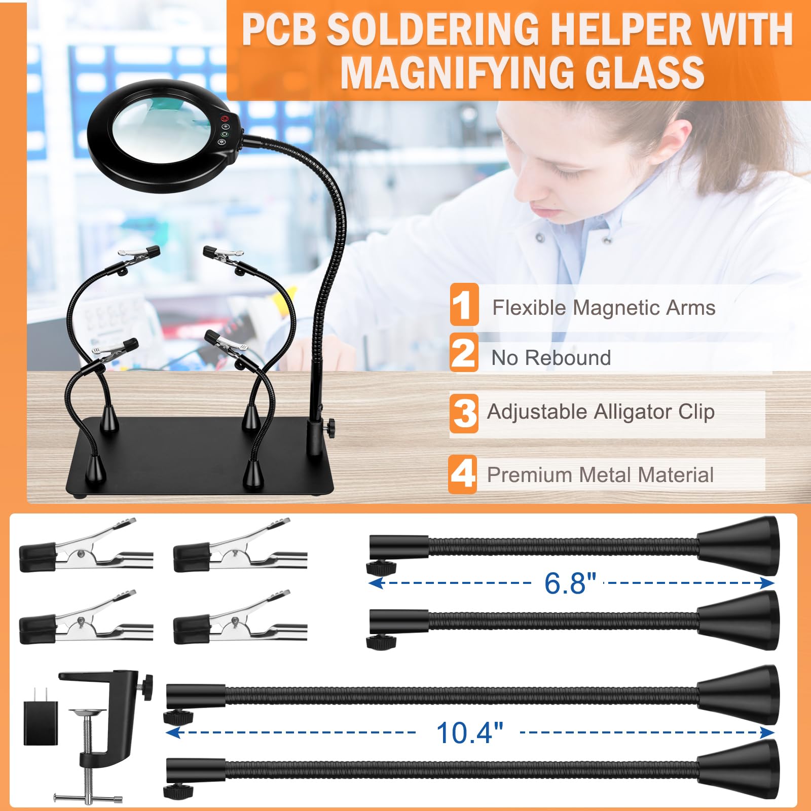 Drdefi Soldering Helping Hands versatile tool aids electronics, jewelry, and watchmaking.