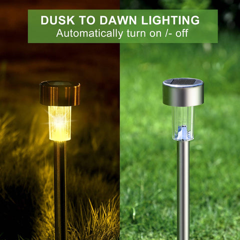 Dream Master quick-install LED lamps insert easily into soil for instant illumination.