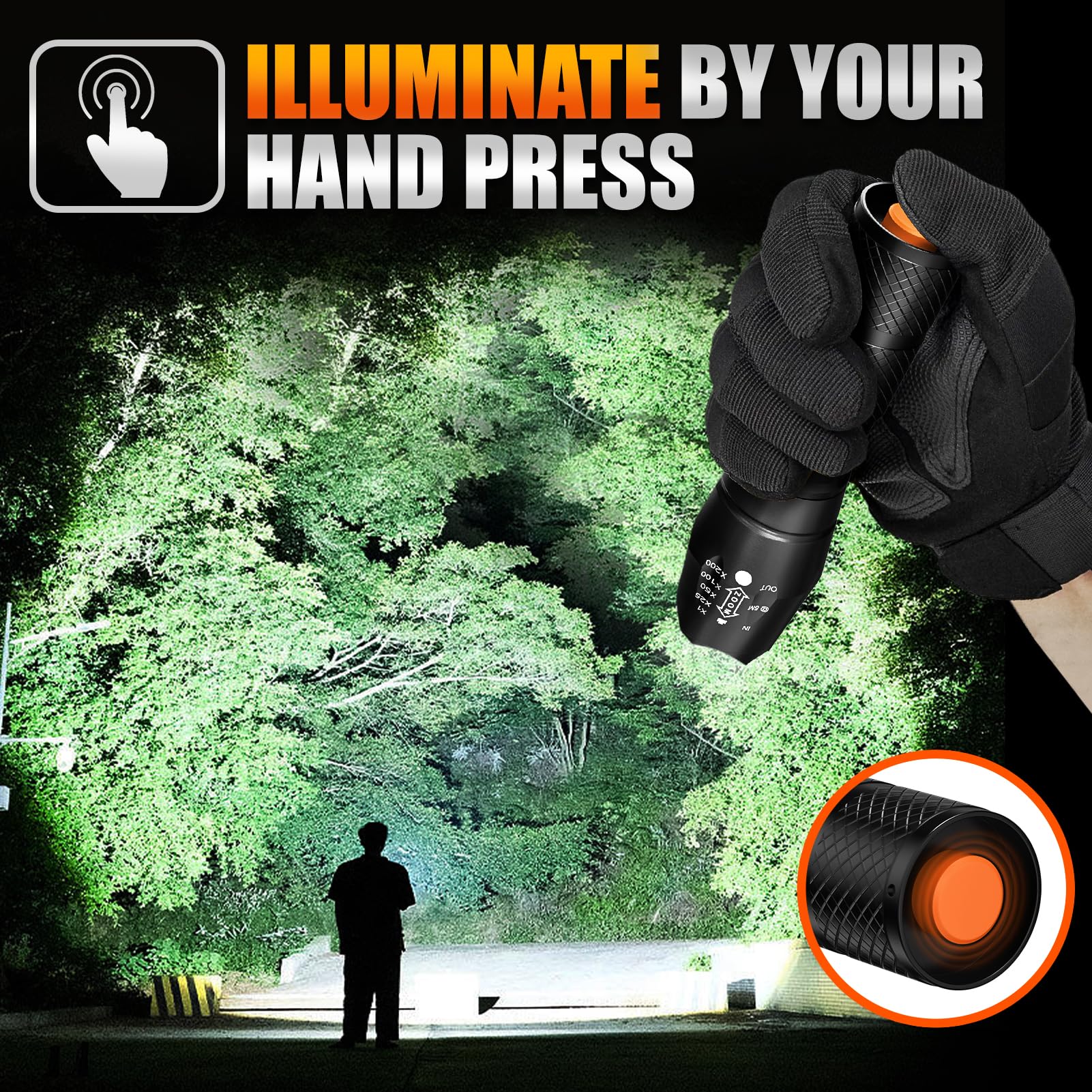 Dream Master compact pocket-size flashlight fits easily in pocket or bag.