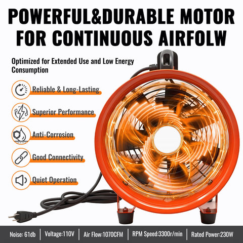 dreamdragon 8-inch metal blade fan design delivers strong air movement.